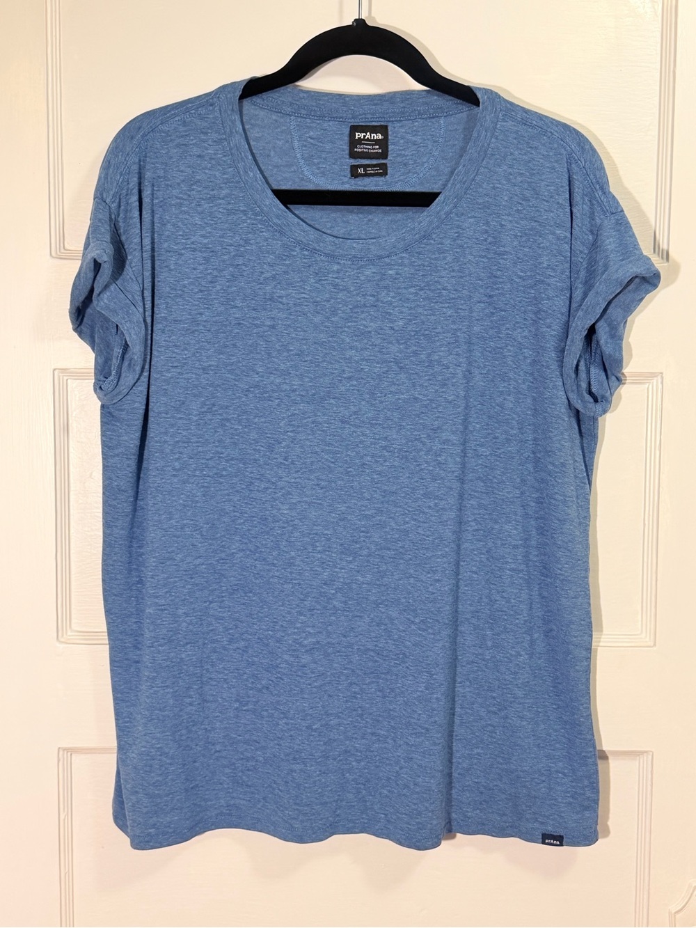 prAna Cozy Up T-Shirt Cuffed Short Sleeve Hemp Blend XL